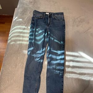 Topshop Dark Blue Skinny Jeans